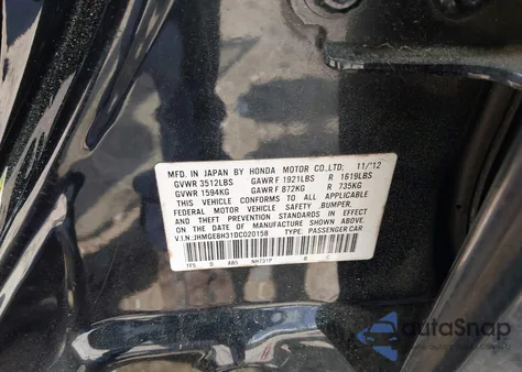 2013 Honda Fit from USA, damaged, VIN JHMGE8H31DC020158
